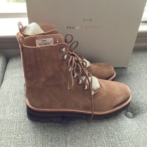 Marc Fisher LTD Izzie Genuine Shearling Lug Sole Boot (Women) 9.5M